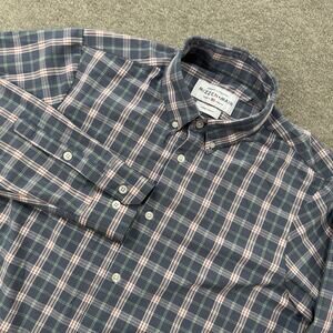 Mizzen And Main Leeward‎ Trim Fit Performance Plaid Button Shirt Large Preppy